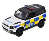 Land Rover Defender Police British Car Model Diecast Kinsmart 1/36 Scale New