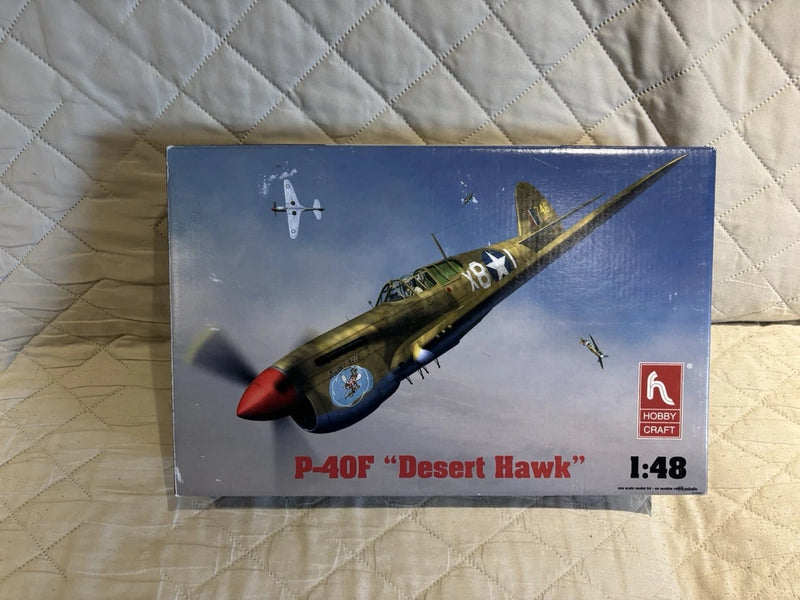 1:48 P-40F Desert Hawk model kit box, Hobby Craft