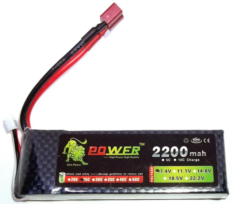 7.4V 2200MAH 25C LIPO BATTERY JST PLUG BURST 50C RC MODEL LIPOLYMER POWER PACK