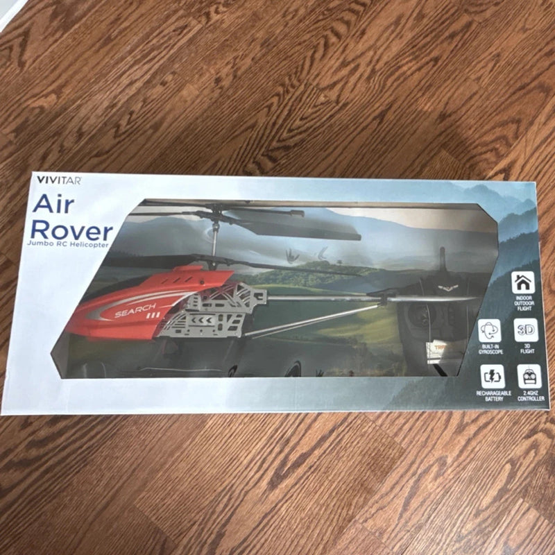 Vivitar Air Rover RC Helicopter Electric Toy Grade Red Black Silver