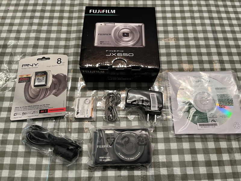 NEW Fujifilm FinePix JX650 Digital Camera Open Box CONTENTS SEALED + 8GB SD
