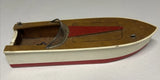 Vintage 1950s-60s Battery Operated Painted Wooden Motor Boat Model Japan Toy 10