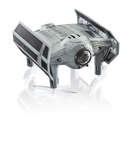 Gray Starfighter-style battle quadcopter drone with front circular engine detail