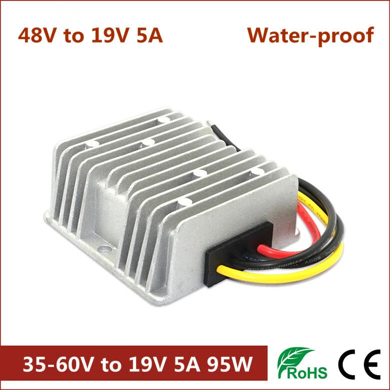 35-60V/48V to 19V 5A 95W Buck Converter DC-DC Regulator Car Waterproof Power
