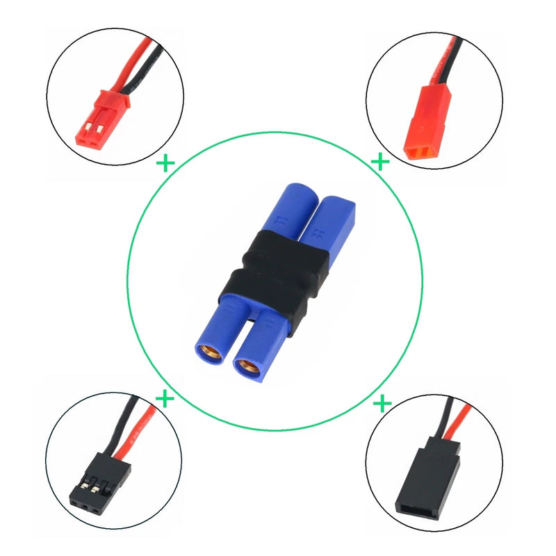 EC5 Male to Female in-line Connector JST JR Futaba Battery Power Supply FPV LED
