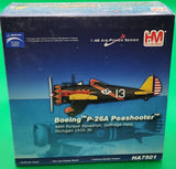 1:48 scale Boeing P-26A Peashooter model airplane in Hobby Master retail box