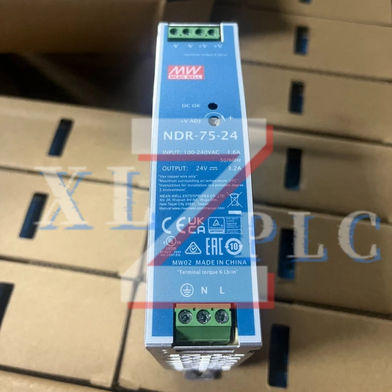 1PCS New  MEAN WELL NDR-75-24 | 24V3A Power Supply In Box*