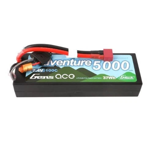 5000mAh 2S 100C 7.4V Gens Ace G-tech Lipo Battery Pack 24# with Deans Plug