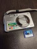 Fujifilm FinePix J110w 10MP Digital Camera Silver W/ 2GB SD Card