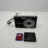 Panasonic LUMIX DMC-FS10 12.0MP Compact Digital Camera 5x Zoom Black - Tested