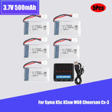 752540 3.7v 500mah Lipo Battery With Charger for Syma X5c X5sw M68 Cheerson Cx-3