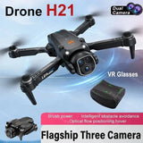 6K Dual Camera Drone with 4.3'' Screen Remote, Brushless Motor, Dual Batteries