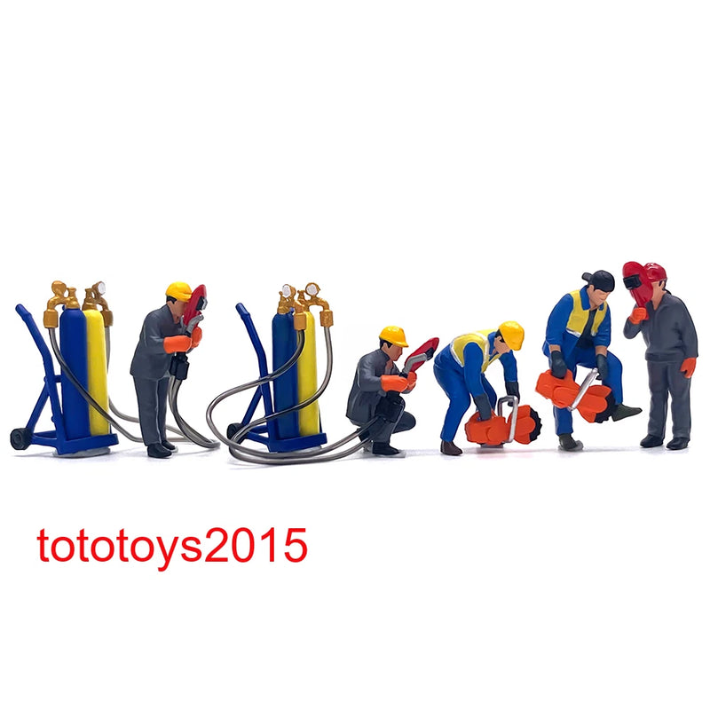 1/87 Vehicle Welding Worker Scene Prop Miniature HO scale Figure Doll Model Toy