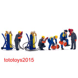 1/87 Vehicle Welding Worker Scene Prop Miniature HO scale Figure Doll Model Toy