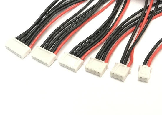 JST-XH RC LiPO Balance Charge Cable Silicone 10cm wire plug 1S 2 3 4 5 6S 6pcs