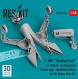Reskit RSU48-0338 1:48 370 F105 Thunderchief weighted wheels set for Hobby Boss