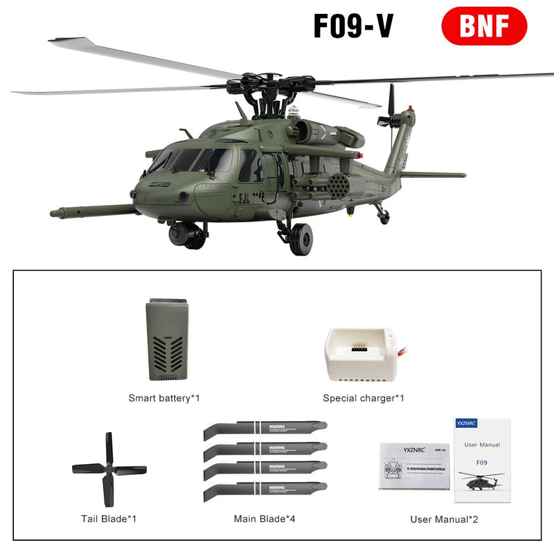 YXZNRC UH60 1:47 RC Helicopter 2.4G 6CH 6-axis Gyro Remote Control Aircraft BNF