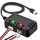 Tosiicop 7.4V Lipo Battery Charger - RC Car Balance Chargers USB Cable Black Battery