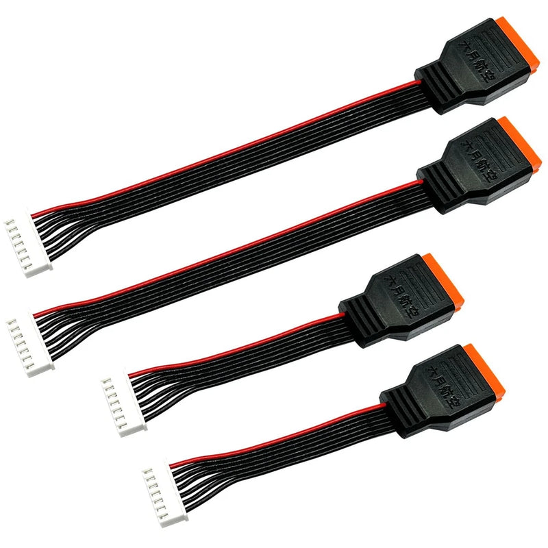 4pcs JST-XH LiPo Balance Extension Cables 2S-6S 22AWG Silicone 10cm 30cm RC Battery