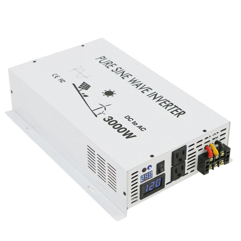 12V to 120V 60HZ 3000W Off Grid DC to AC Pure Sine Wave Power Inverter