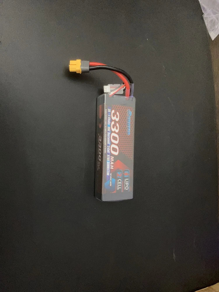 Riaario 2S 7.4V 3300mAh 35C LiPo Battery Pack XT60 Connector RC Car Battery