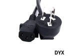 Three-core AC power input line 1.5 m long DYX bright weft adapter