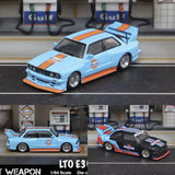 SW 1:64 Blue Gulf M3 E30 LTO Racing Sports Model Diecast Metal Car