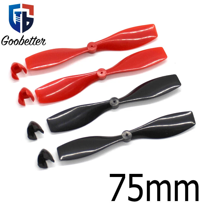 75mm Propeller Airscrew Plastic Red Black for Shaft RC Model Aircraft Drone DIY