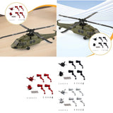 RC helicopter cross plate spare parts set with black and red aluminum links