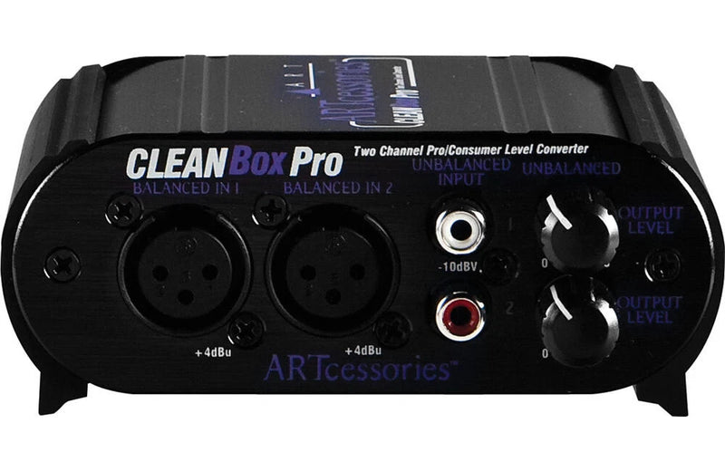 ART CleanBox Pro Bi-Directional Level Matching Stereo Converter Box - XLR and RC Converter