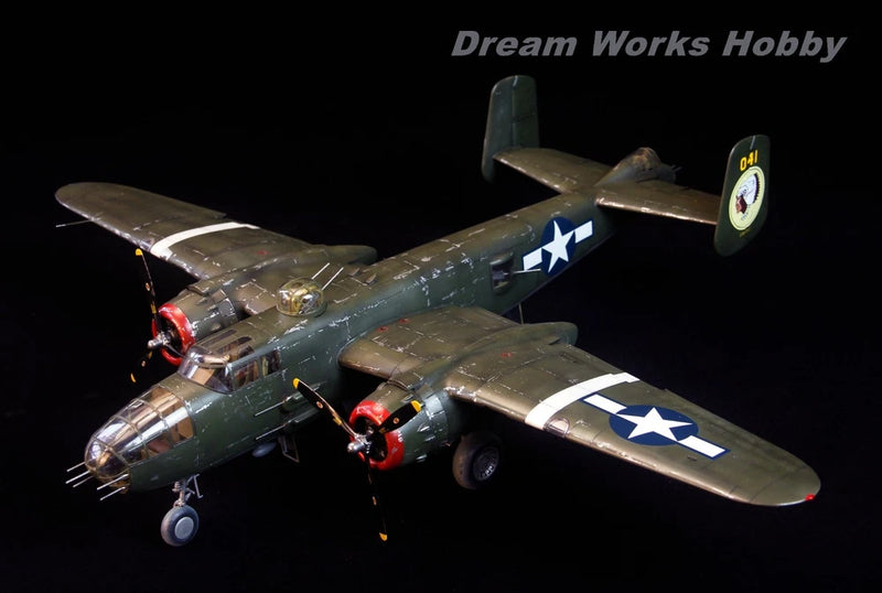 AwardWinner Built HK 1/48 B-25J Mitchell Glazed Nose"Cactus Kitten" 345th BG+PE