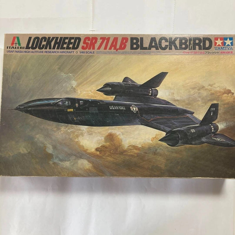 Plastic model kit box for Lockheed SR-71A Blackbird, unassembled, 1/48 scale, Tamiya