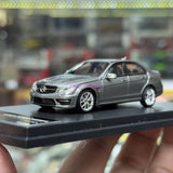 1:64 Silver C63 AMG (W204) Alloy Die-Cast Model Car Collectible Display
