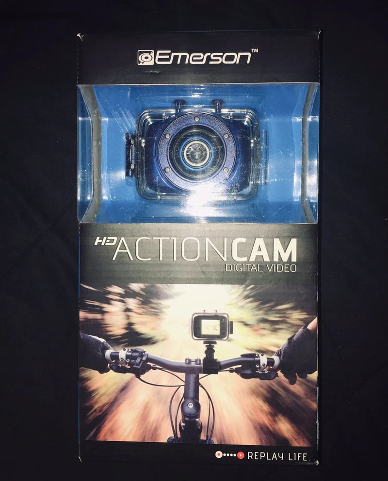 Emerson HD Action Camera Digital Video Waterproof Nike Helmet Mount Pro 720p