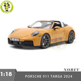 1/18 Porsche 911 Targa 2024 Norev 187190 Bahama Yellow Diecast Model Car