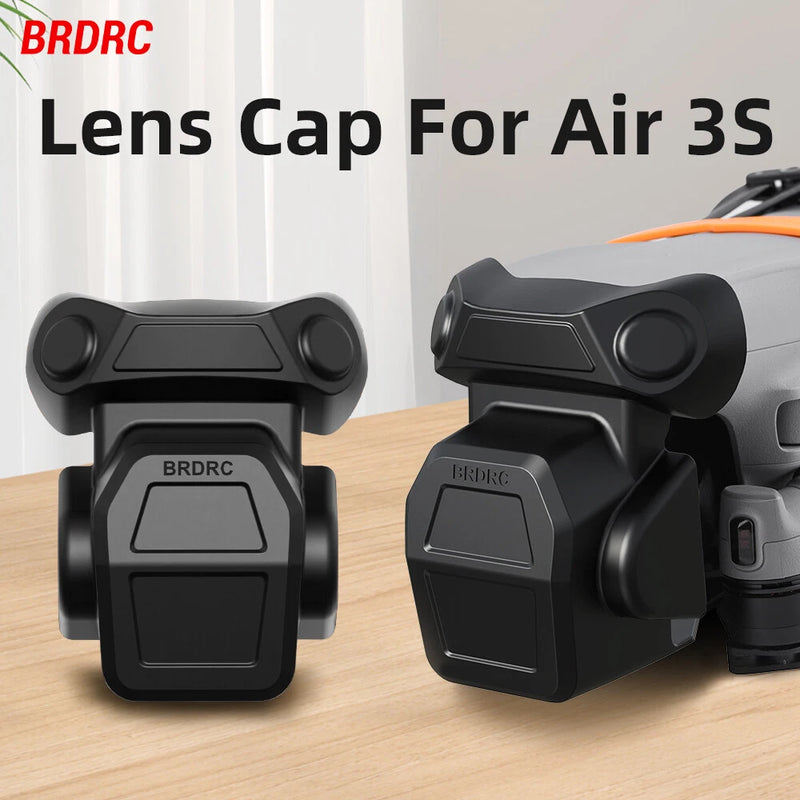 Black drone lens cap protective covers, two-piece set