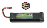 EcoPower 7-cell NiMH stick battery with T-style connector, black pack and red leads