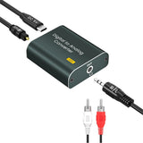 Optical to 3.5MM Audio Converter 192kHz Digital to Analog Audio Converter Opt...