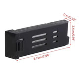 Black 1800mAh drone battery pack with power connector and vents