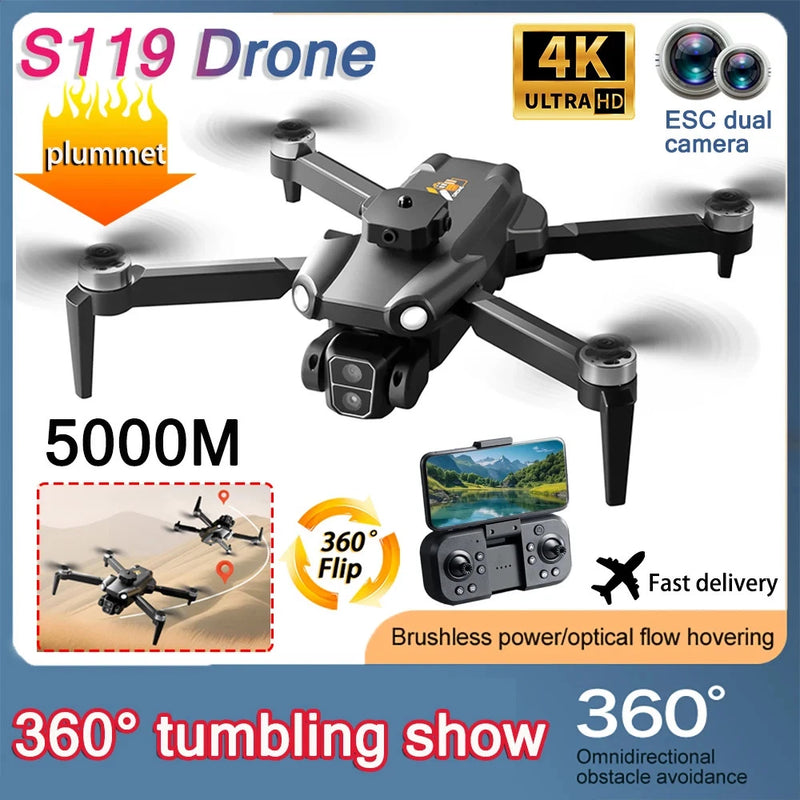 New Drone 8K HD Dual Camera 5G WIFI Obstacle Avoidance FPV Photography Brushless