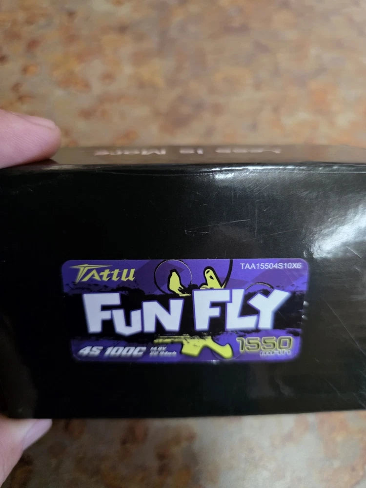 Tattu FunFly 4s 1550mAh 100C 14.8V Lipo Battery XT60 For FPV RC Quad Drone Battery