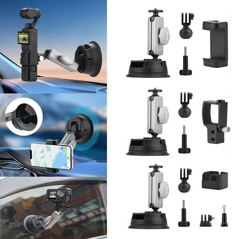 For DJI POCKET?3 Sports Camera Suction Cup Camera Car Mount Adjustable Adapter