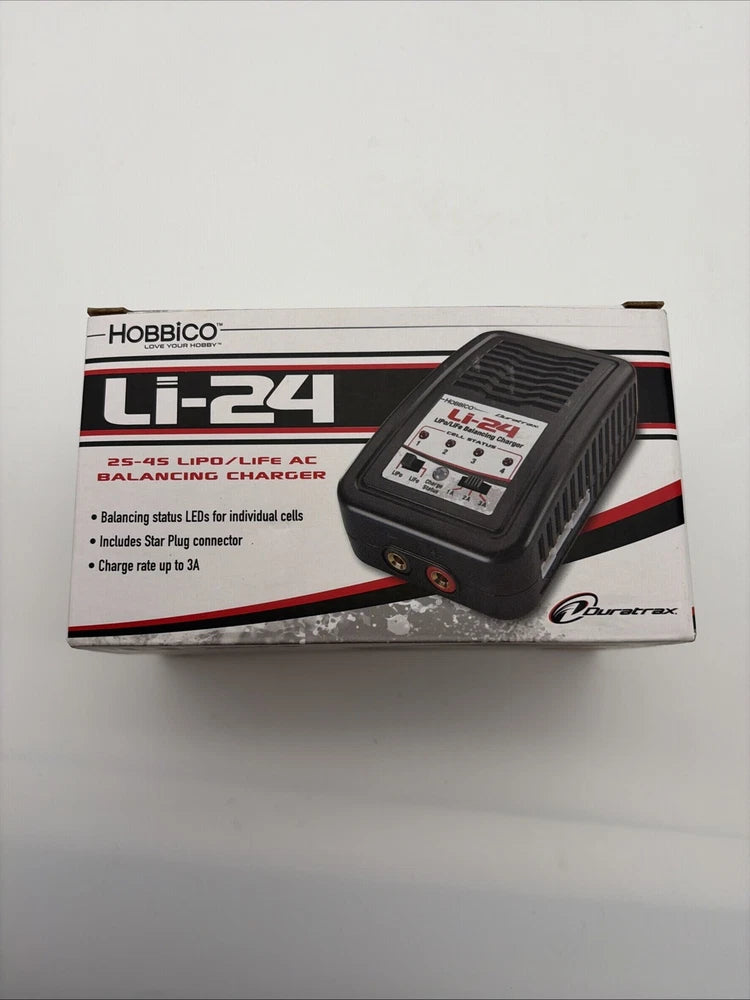 Duratrax Li-24 Lipo-Life Battery RC Charger with Balancing 2S-4S Dean plug B109