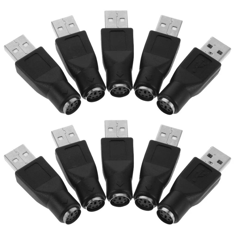 10 Pcs Usb Input Adapter Converter Keyboard and Mouse Home Office Tools