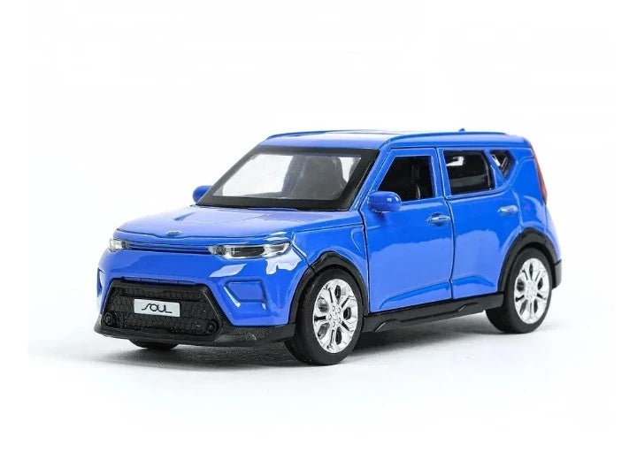 Kia Soul Metal Model Diecast Car Scale 1/36, Collectible Cars, Blue