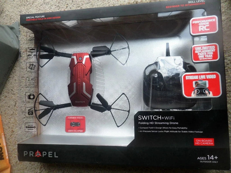Propel Switch+WiFi folding streaming drone with onboard HD camera in retail box