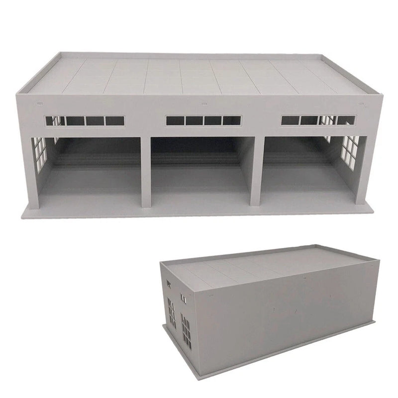 Outland Models Miniatures 3-Stall Large Garage for Trucks / Cars 1:150