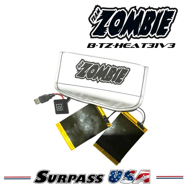Team Zombie Lipo Battery Heater w/ Safety Charging Pouch V3 (Ultra Thick) Battery