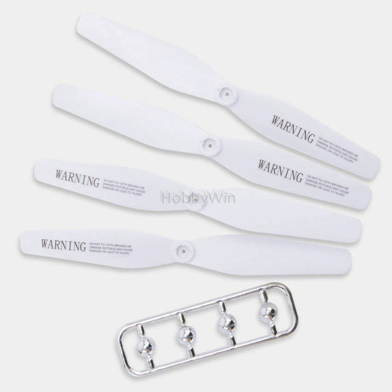 HR SH5 original white RC FPV drone propeller blades, 4 pcs with mounting hardware