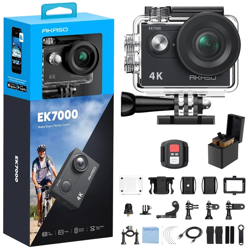 4K30FPS Waterproof Action Camera with Remote Control